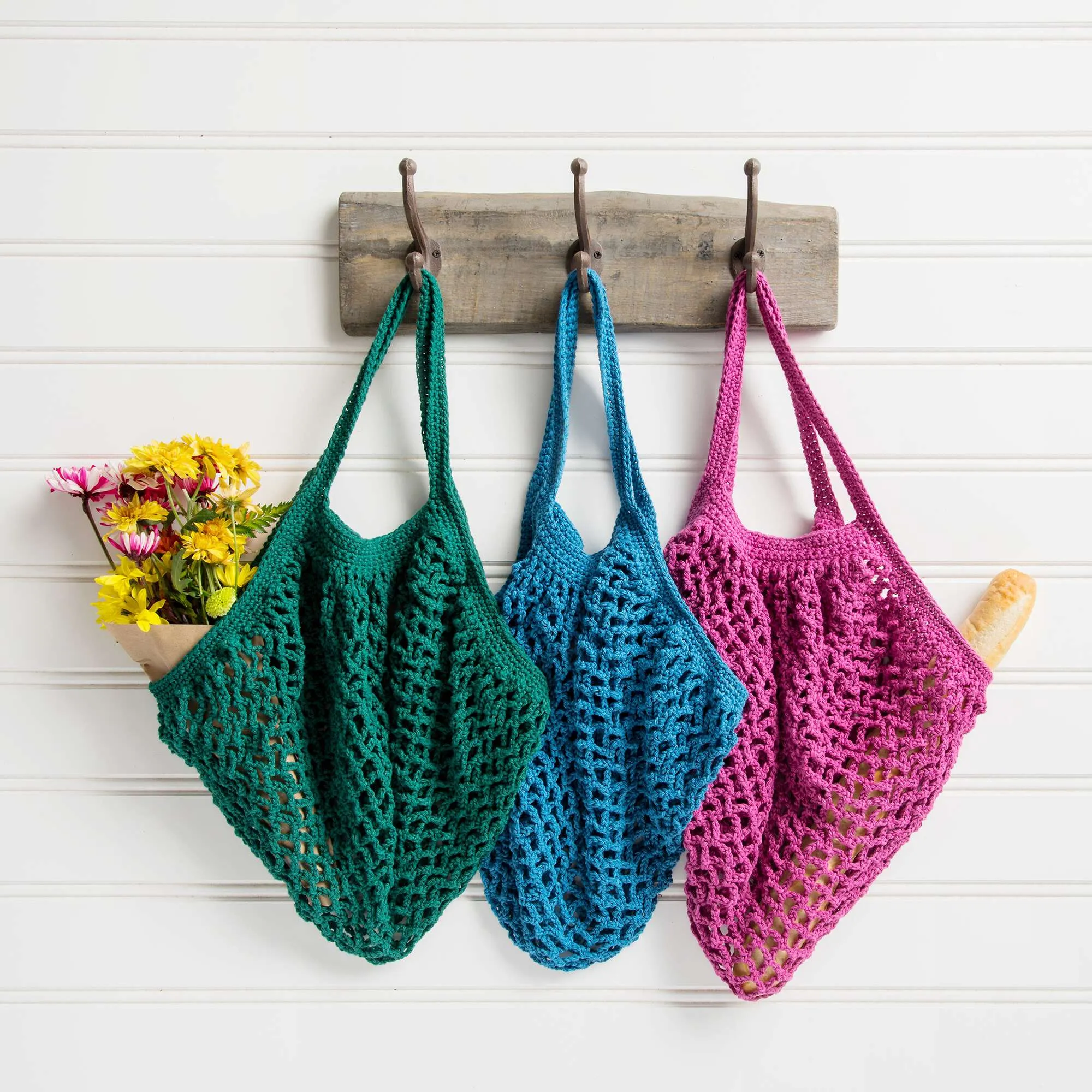 Lily Sugar'n Cream Farming Fresh Crochet Market Tote