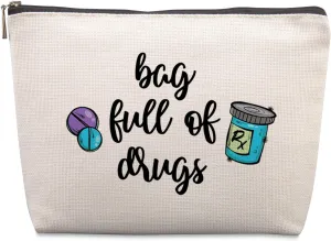 Medicine Bag for Traveling - Dental Gifts for Doctor, Nurse, Assistant - Pill Pouch, Funny Med Storage for Travel - Patient Gift for Daughter, Mom, Friend