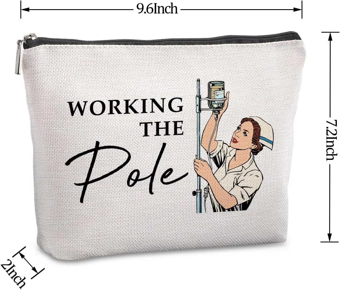 Nurse Appreciation Gifts Nurse Gifts for Women Travel Makeup Bag Working the Pole Funny Nurses Week Gifts Nursing Graduation Birthday Gifts for Nurse