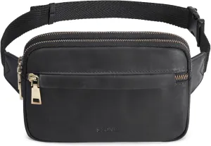 S-ZONE Fanny Packs for Women Genuine Leather RFID Blocking Crossbody Bags Purses Sling Waist Chest Bag Gifts Travel Running Adjustable Strap Men