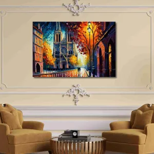 SAF paintings Unframed Rolled Art Print||Vintage city Canvas Wall Art Print for Home Décor And Office||Unframed canvas Painting For Wall decor||Home wall and Office Interior CR-150