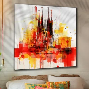 SAF paintings Wooden Framed Vintage city Canvas Wall Painting for Home Décor And Office||For Bedroom,Living Room Home wall and Office Interior 24X24Inch and Office CR-241