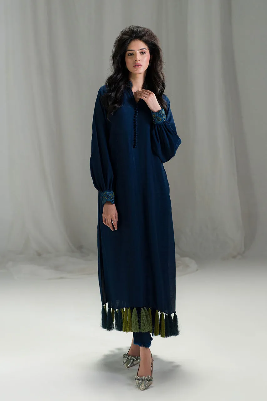 Seta '24 - Deep Blue Tassel Tunic (D-07)