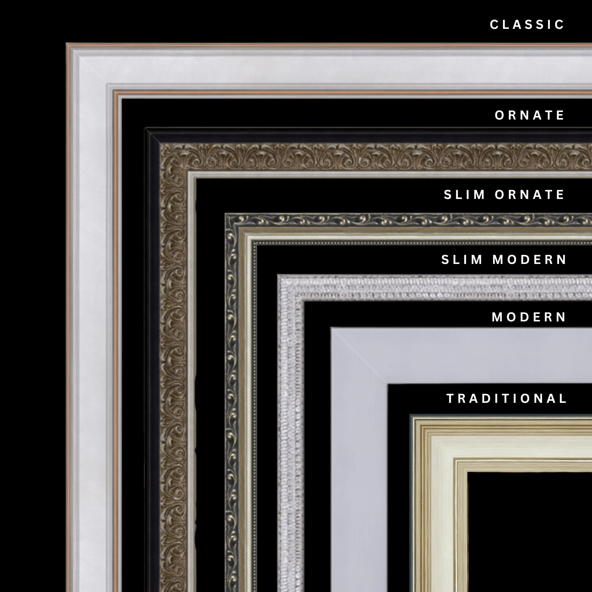 Silver 16x33 Picture Frame Ornate Traditional Classic Antique