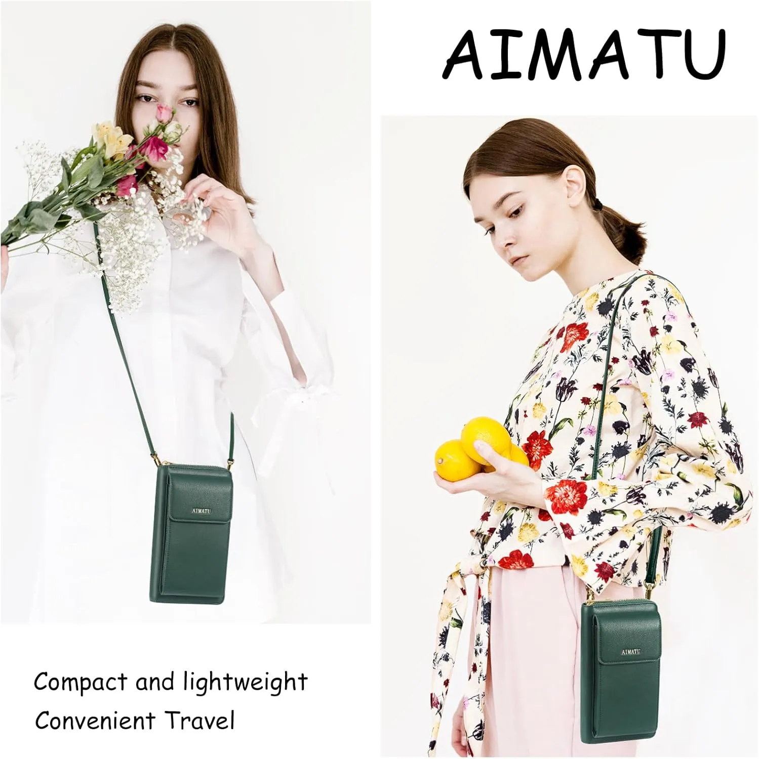 Small Cell Phone Purse Leather with Rfid Wallet Crossbody Bags for Women with Card Slots Adjustable Strap