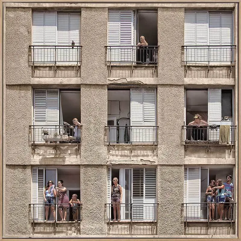 The Apartment Block Canvas Art Print