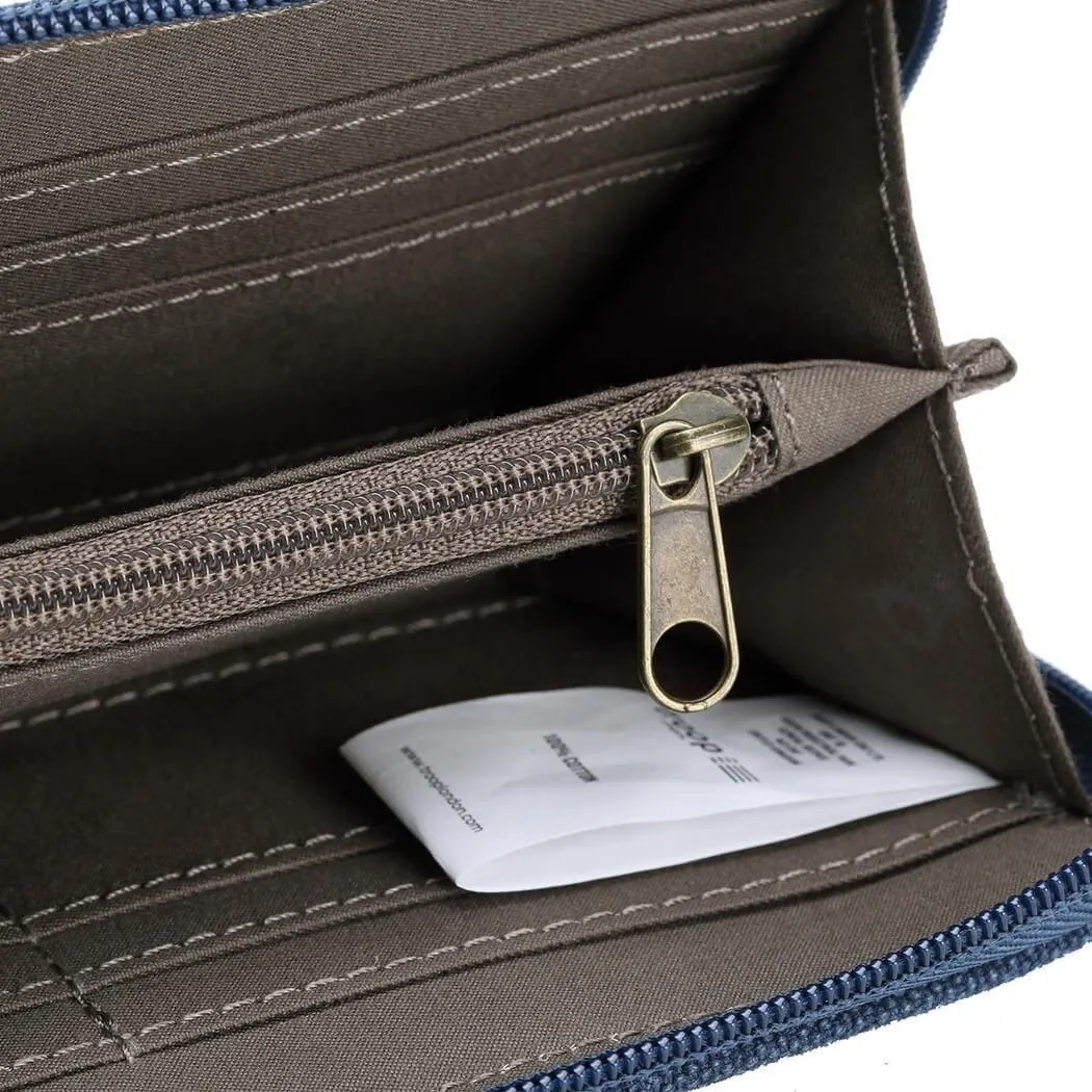 TRP0501 Troop London Accessories Canvas Zip Around Wallet Purse