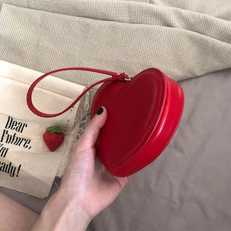 Uniwim PU Leather Heart Bag Coin Purses for Women Cute Children's Handbag Wallet Designer Original Kawaii Wallets for Girls Wholesale