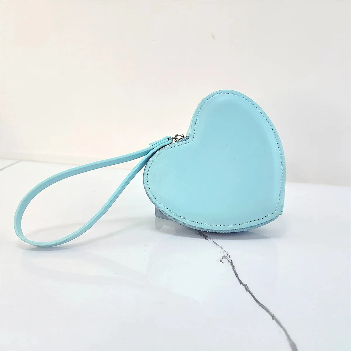 Uniwim PU Leather Heart Bag Coin Purses for Women Cute Children's Handbag Wallet Designer Original Kawaii Wallets for Girls Wholesale