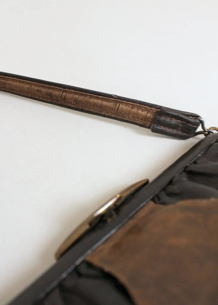 Vintage Early 1920s Dyed Tooled Leather Purse