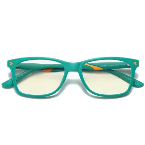 Wise - (Age 7-12)Children Blue Light Blocking Computer Reading Gaming Glasses - Sand Green