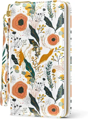 Womens Wallet, RFID Wristlet Wallets for Women, Ladies Clutch Purses, Large Travel Card Holder with Phone Holder