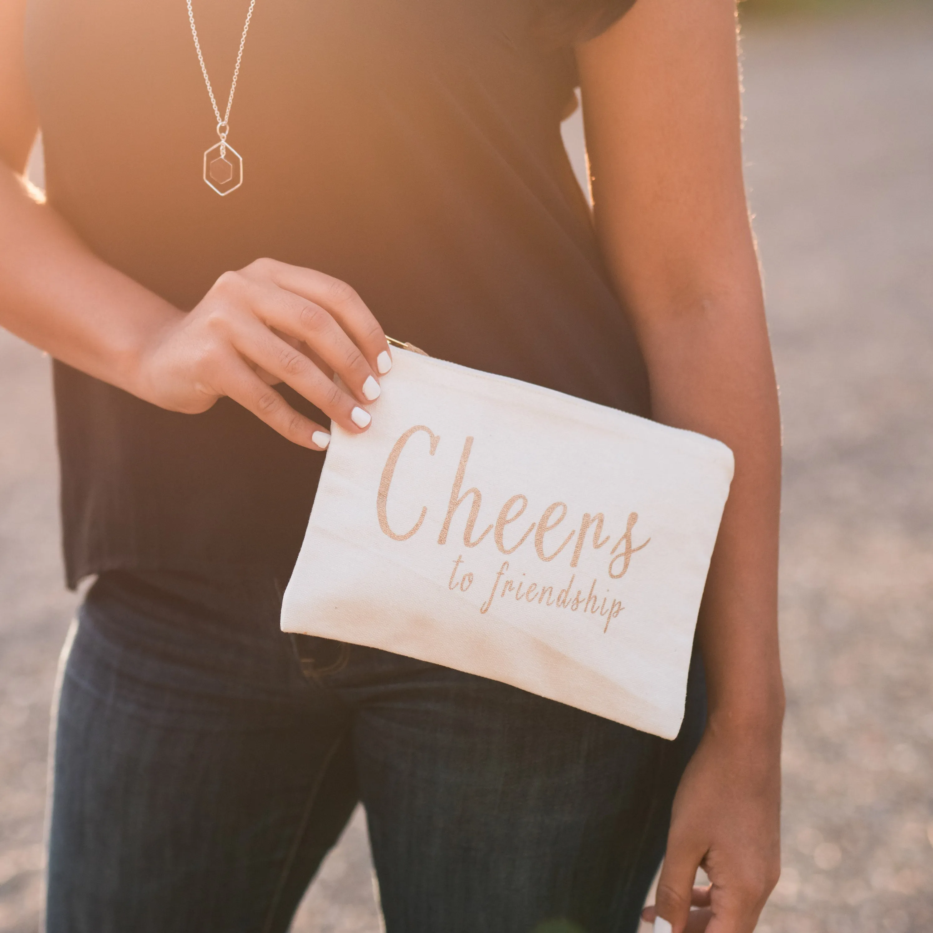 Zipper Pouch - Cheers to Friendship